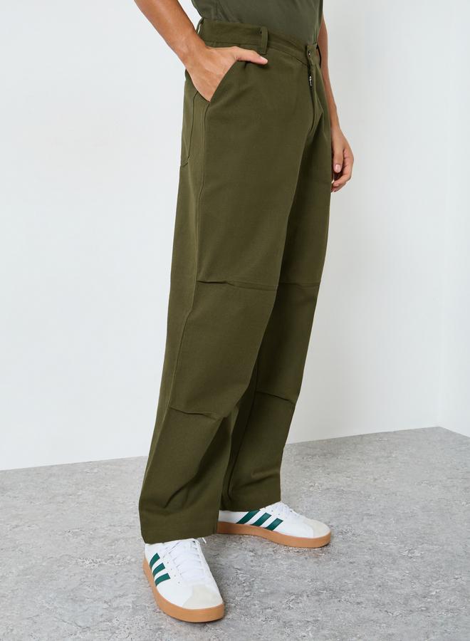 Styli Men Olive Green Baggy Carpenter Pant - Image 4